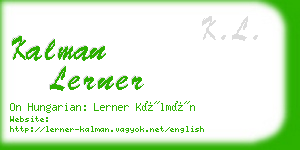 kalman lerner business card